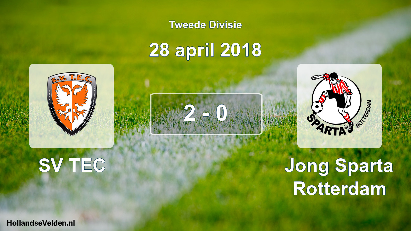 Total number of matches played: SV TEC - Jong Sparta Rotterdam 2 - 0 (28 April 2018)