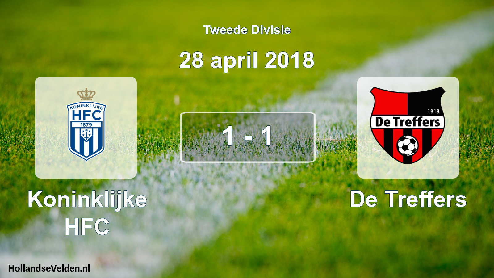 Total number of matches played: Koninklijke HFC - De Treffers 1 - 1 (28 April 2018)