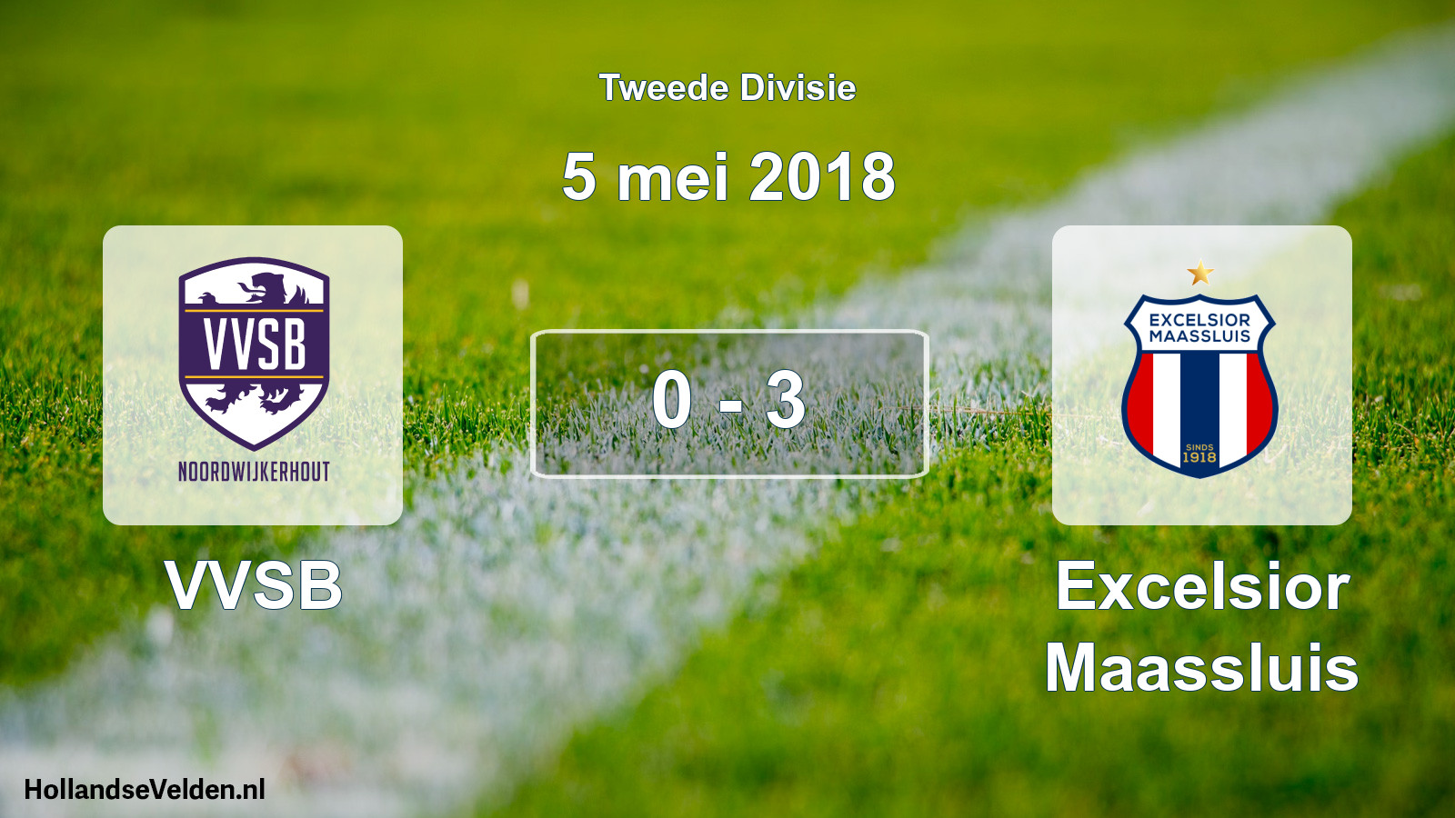 Total number of matches played: VVSB - Excelsior Maassluis 0 - 3 (5 May 2018)