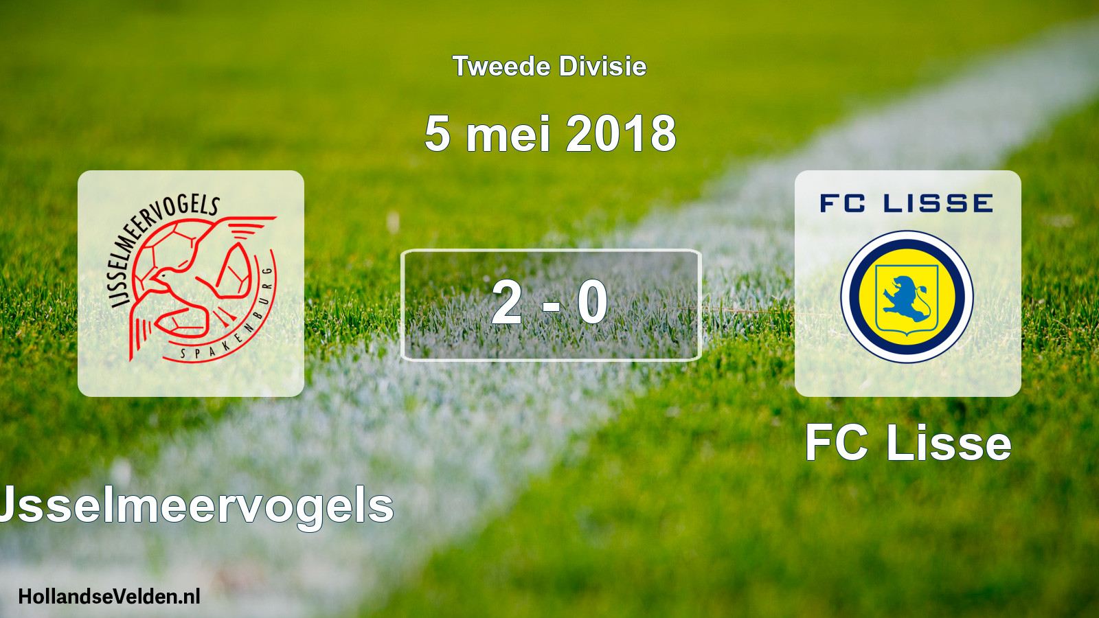 Total number of matches played: IJsselmeervogels - FC Lisse 2 - 0 (5 May 2018)