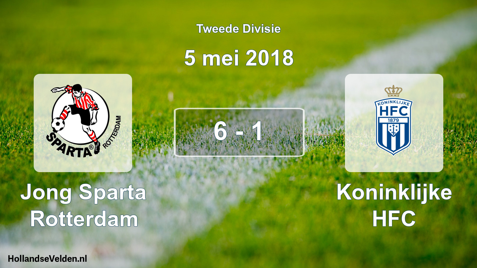 Total number of matches played: Jong Sparta Rotterdam - Koninklijke HFC 6 - 1 (5 May 2018)