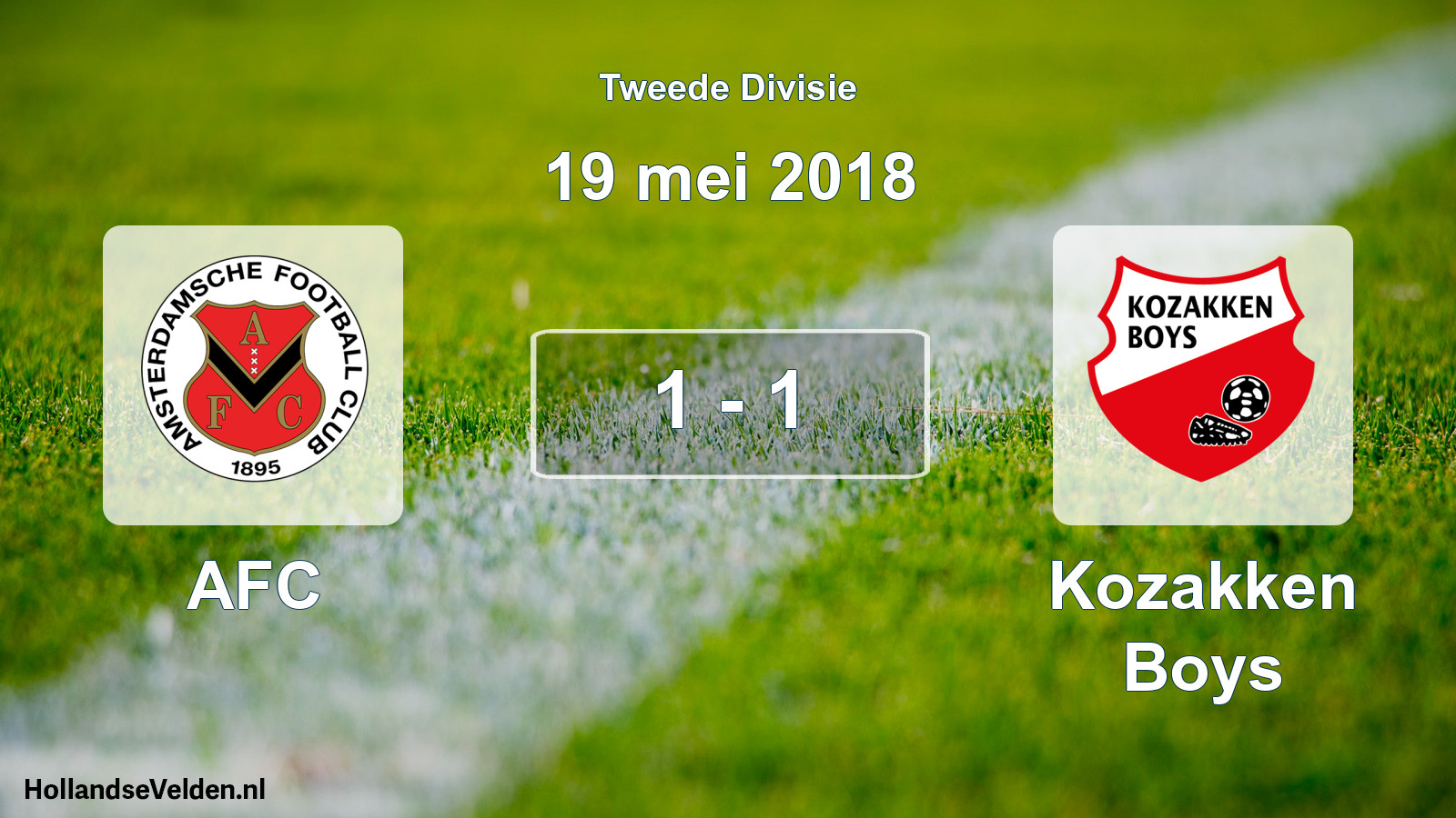 Total number of matches played: AFC - Kozakken Boys 1 - 1 (19 May 2018)
