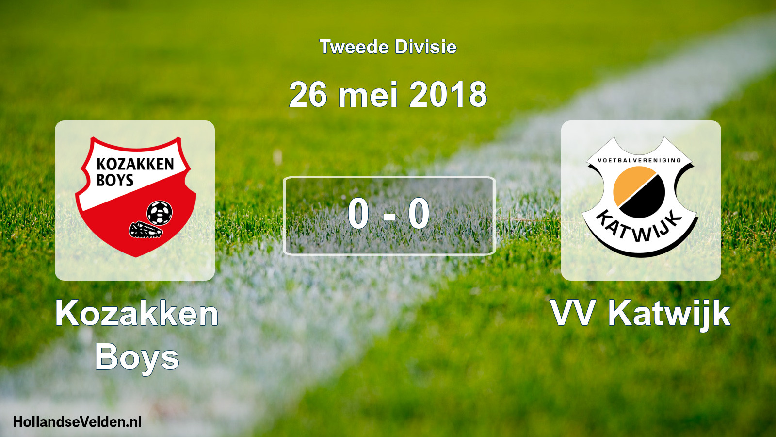 Total number of matches played: Kozakken Boys - VV Katwijk 0 - 0 (26 May 2018)