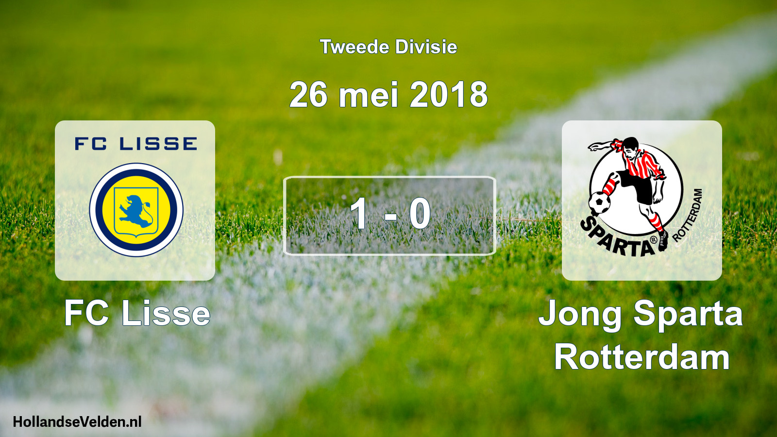 Total number of matches played: FC Lisse - Jong Sparta Rotterdam 1 - 0 (26 May 2018)
