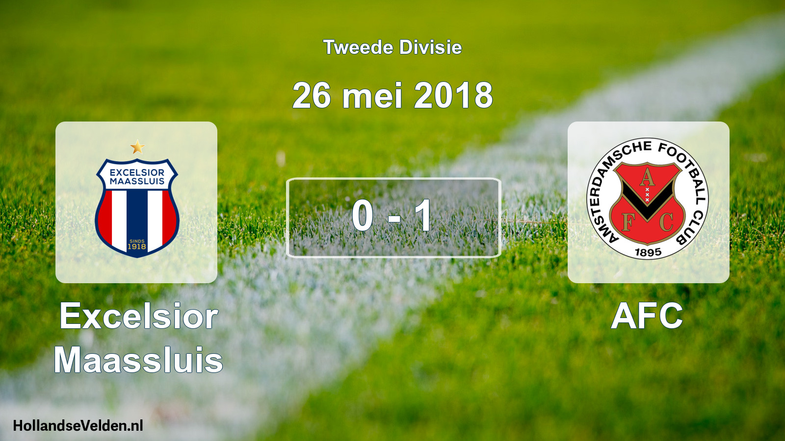 Total number of matches played: Excelsior Maassluis - AFC 0 - 1 (26 May 2018)