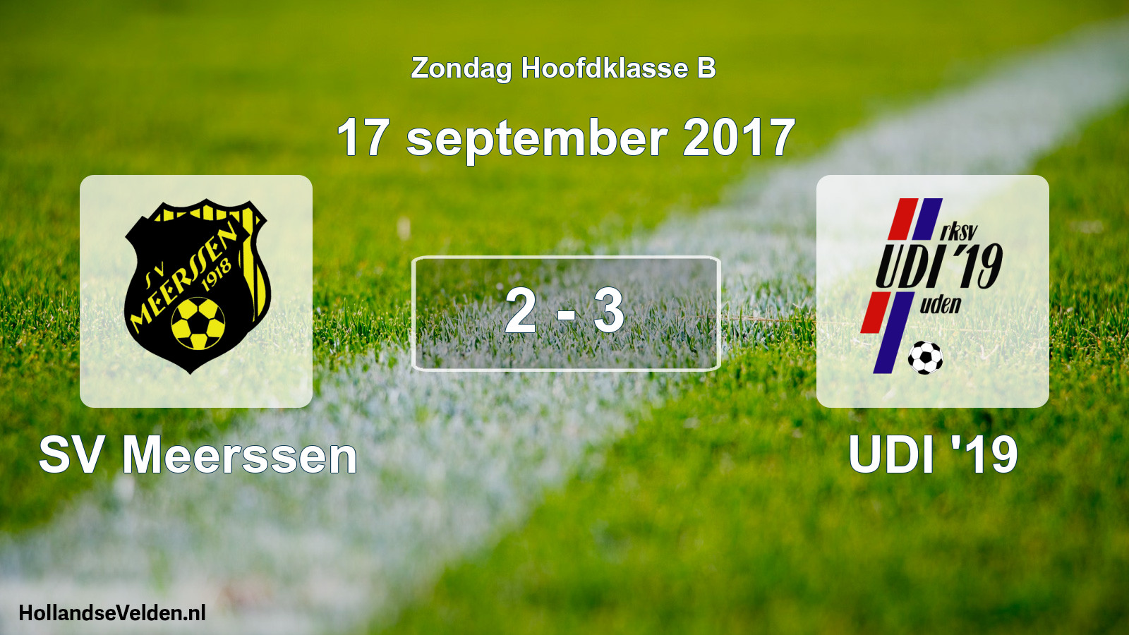 Total number of matches played: SV Meerssen - UDI '19 2 - 3 (17 September 2017)