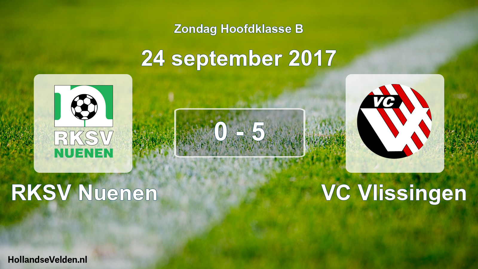 Total number of matches played: RKSV Nuenen - VC Vlissingen 0 - 5 (24 September 2017)