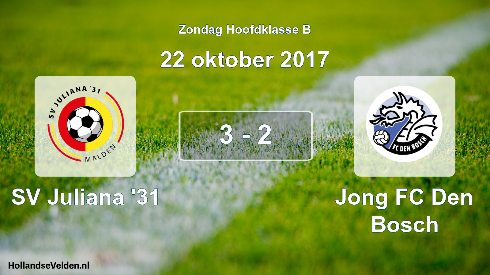 Total number of matches played: SV Juliana '31 - Jong FC Den Bosch 3 - 2 (22 October 2017)