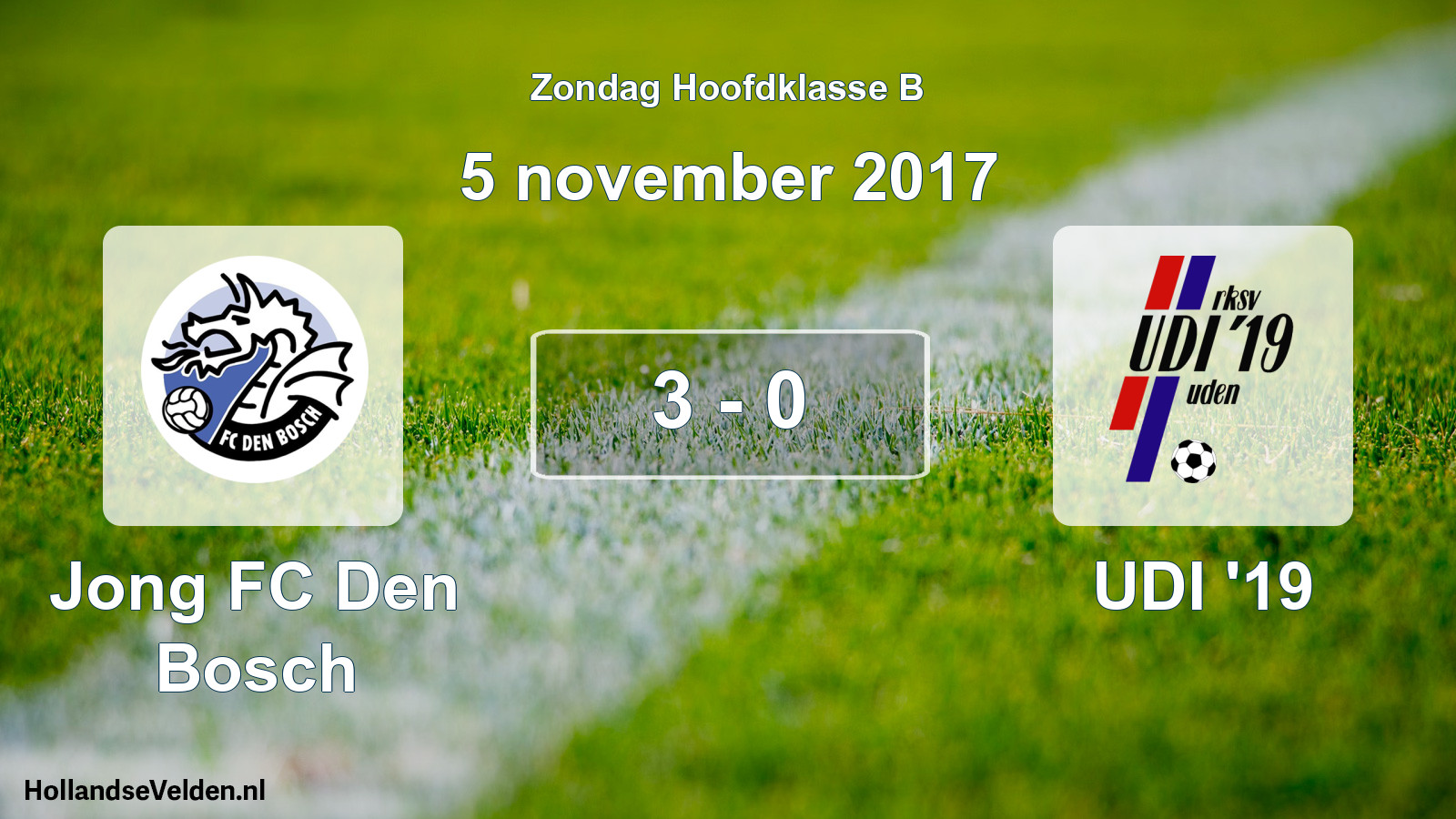Total number of matches played: Jong FC Den Bosch - UDI '19 3 - 0 (5 November 2017)