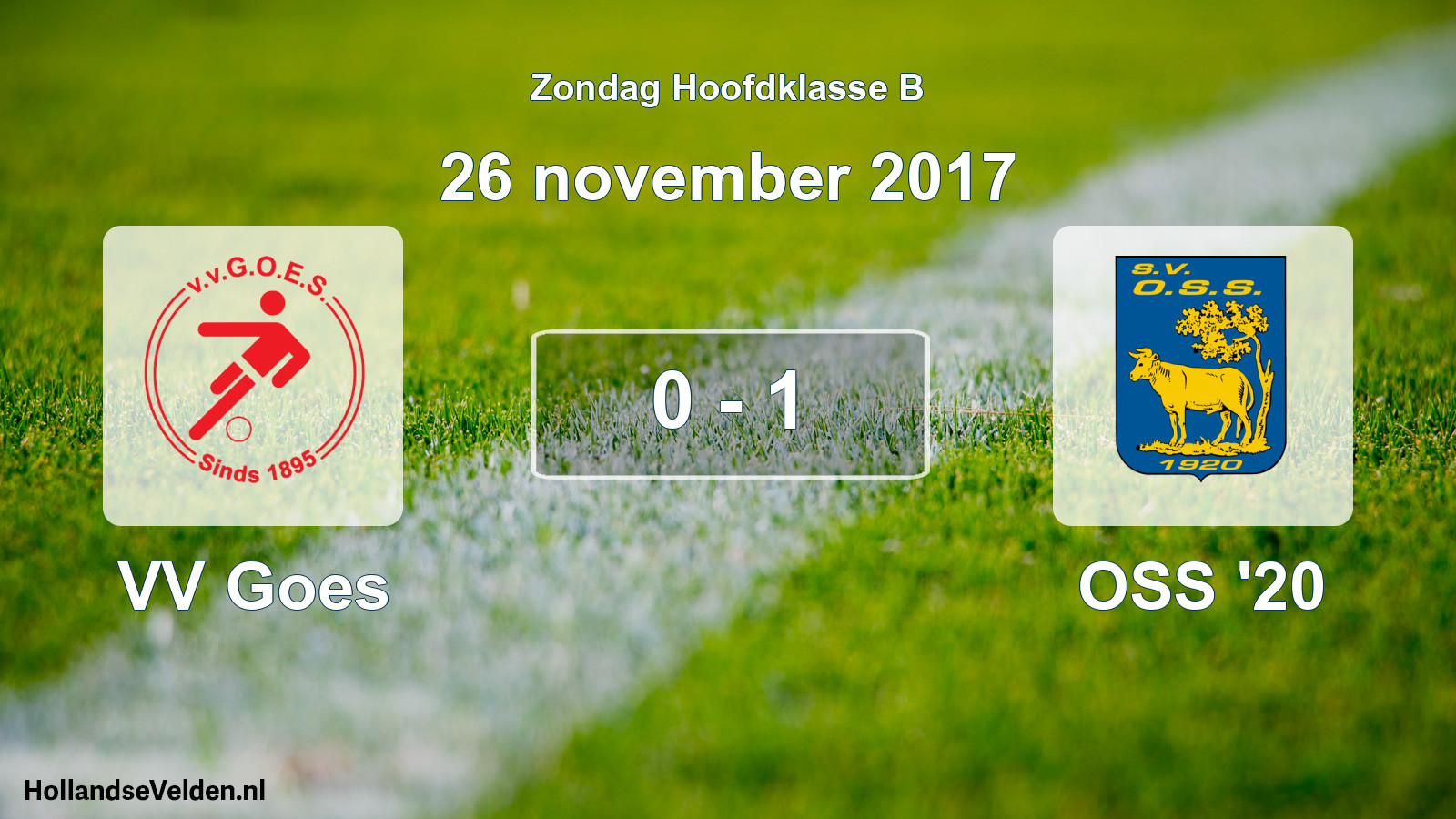 Total number of matches played: VV Goes - OSS '20 0 - 1 (26 November 2017)