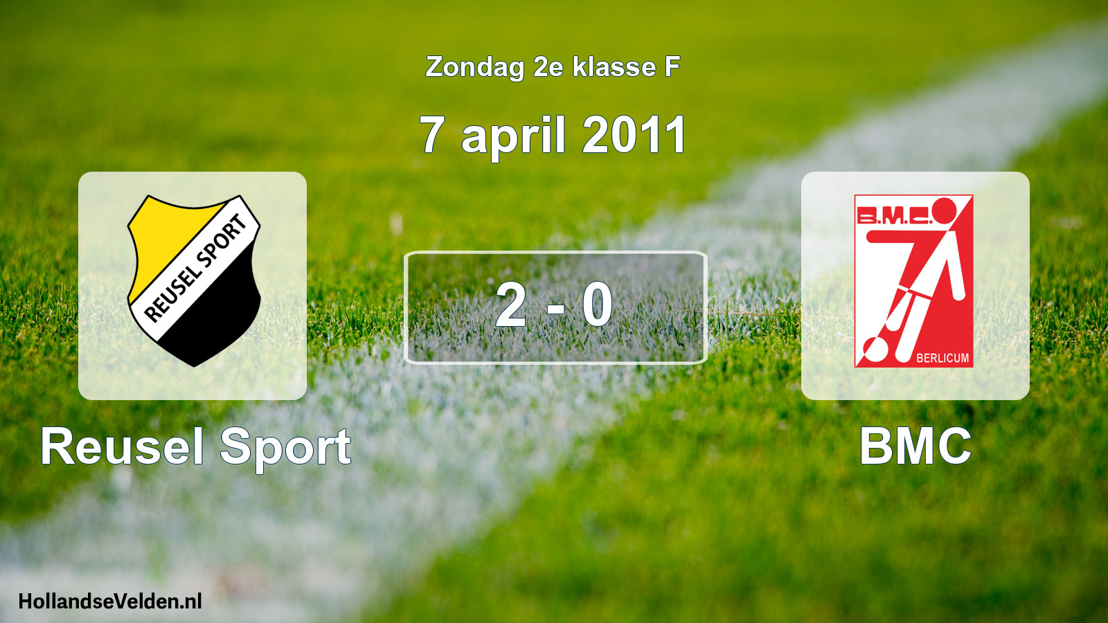 Total number of matches played: Reusel Sport - BMC 2 - 0 (7 April 2011)