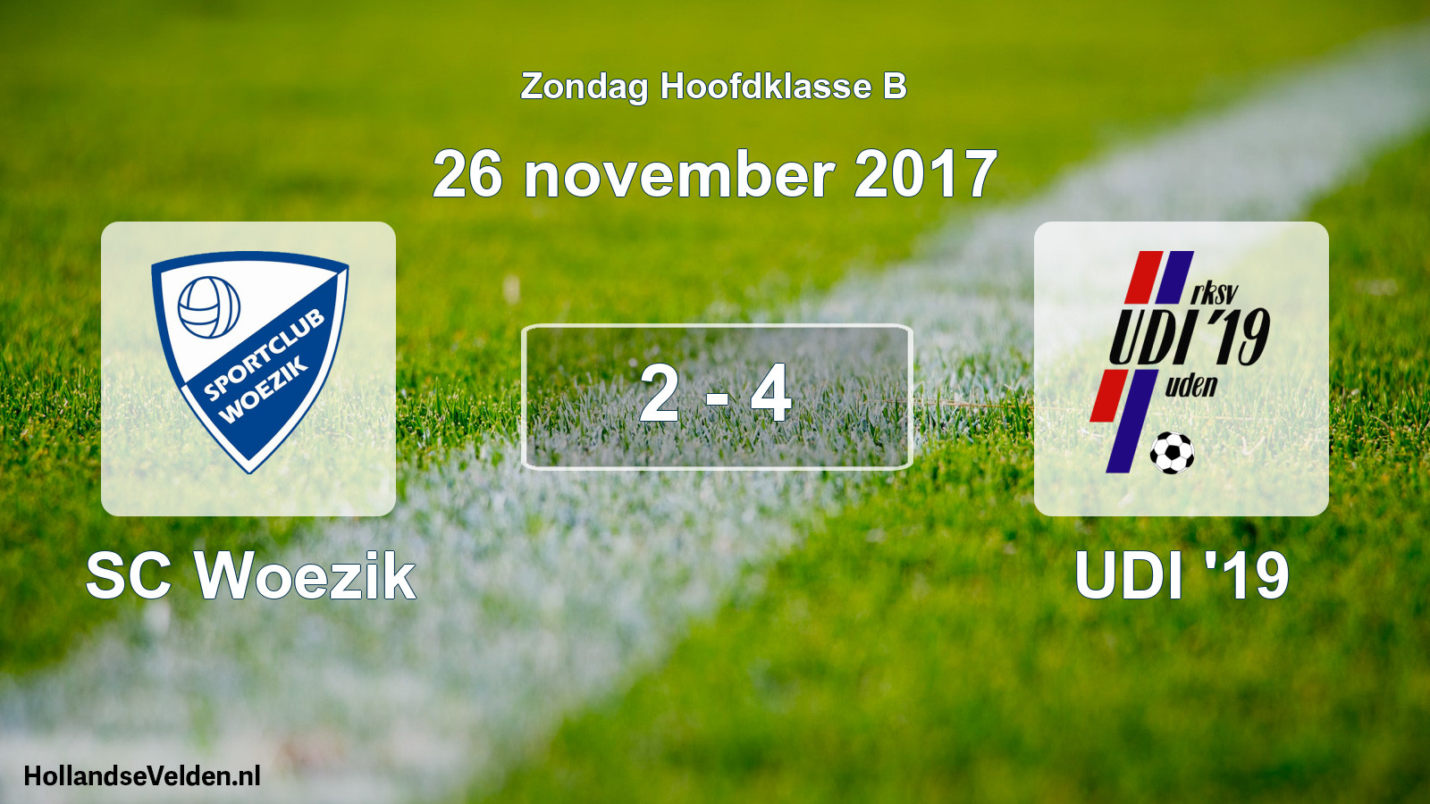 Total number of matches played: SC Woezik - UDI '19 2 - 4 (26 November 2017)