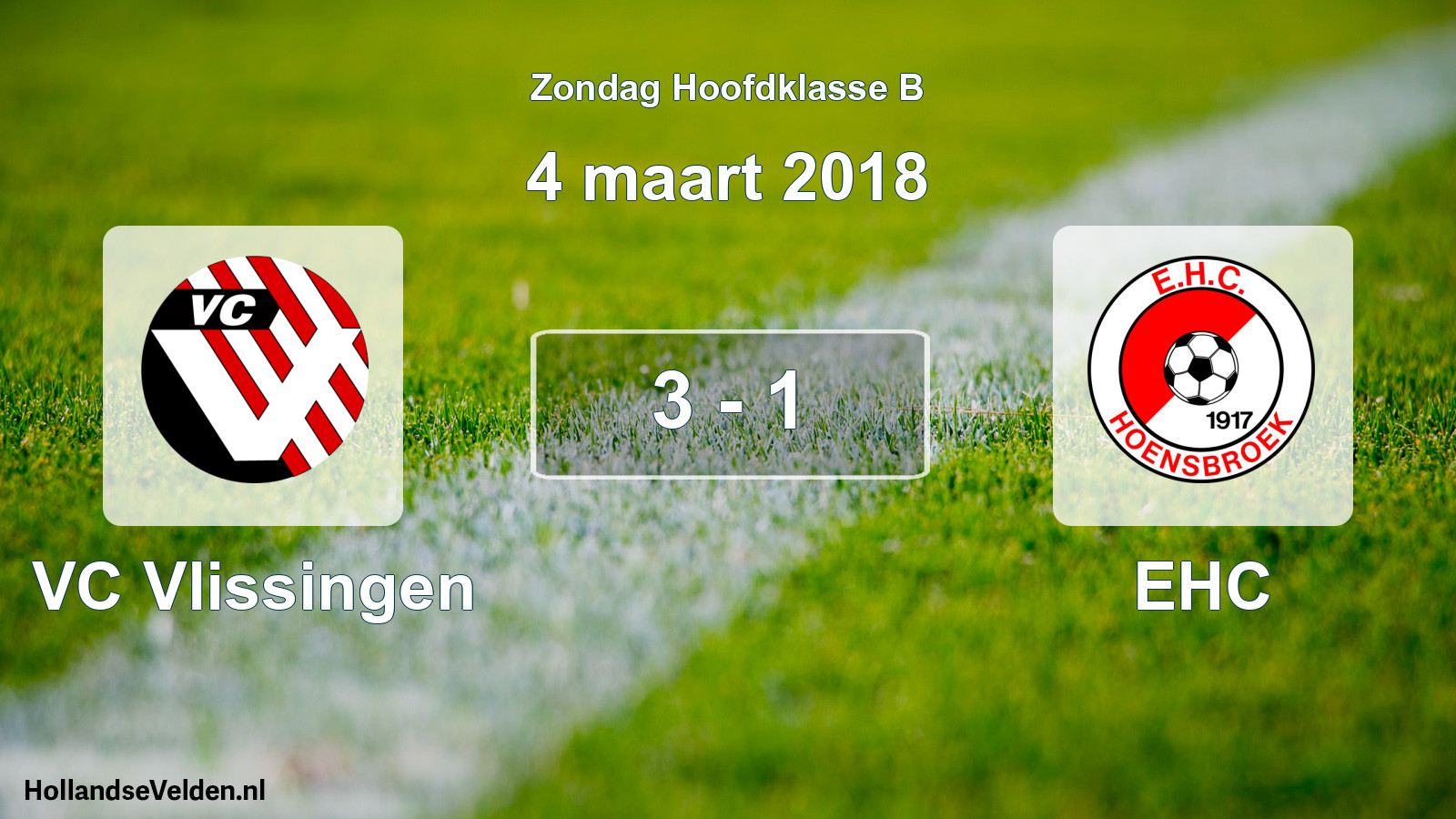 Total number of matches played: VC Vlissingen - EHC 3 - 1 (4 March 2018)