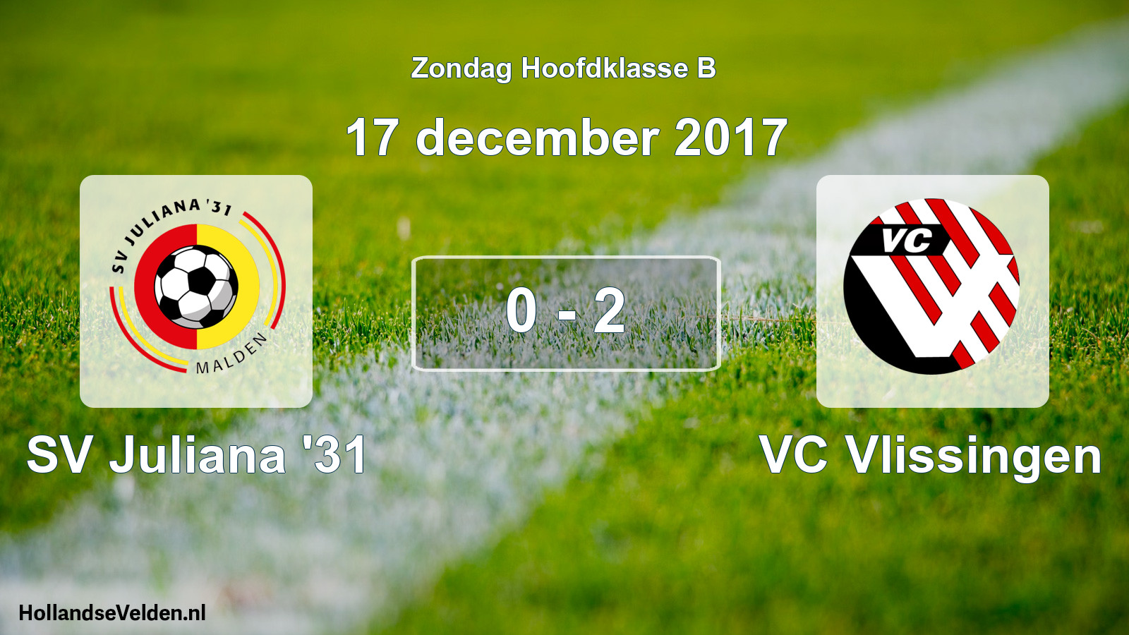 Total number of matches played: SV Juliana '31 - VC Vlissingen 0 - 2 (17 December 2017)
