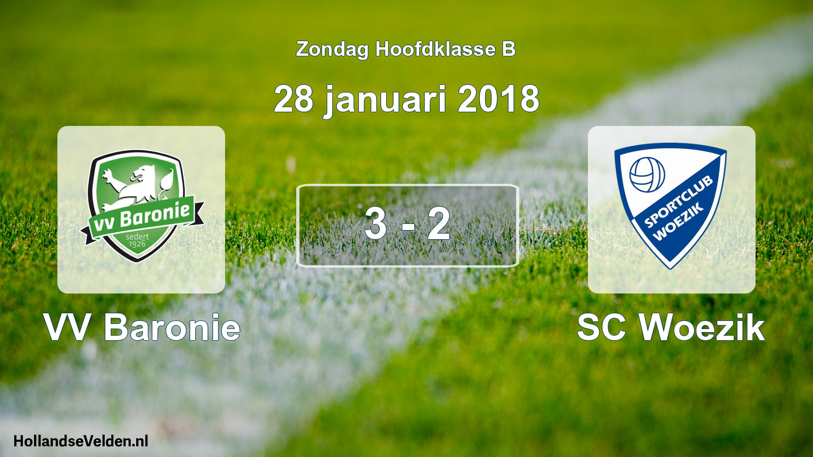 Total number of matches played: VV Baronie - SC Woezik 3 - 2 (28 January 2018)