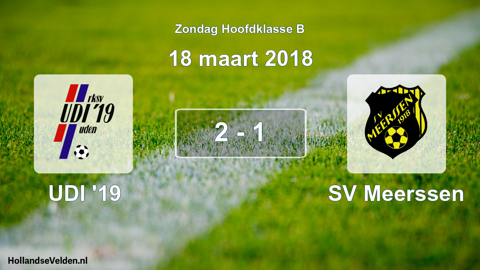 Total number of matches played: UDI '19 - SV Meerssen 2 - 1 (18 March 2018)