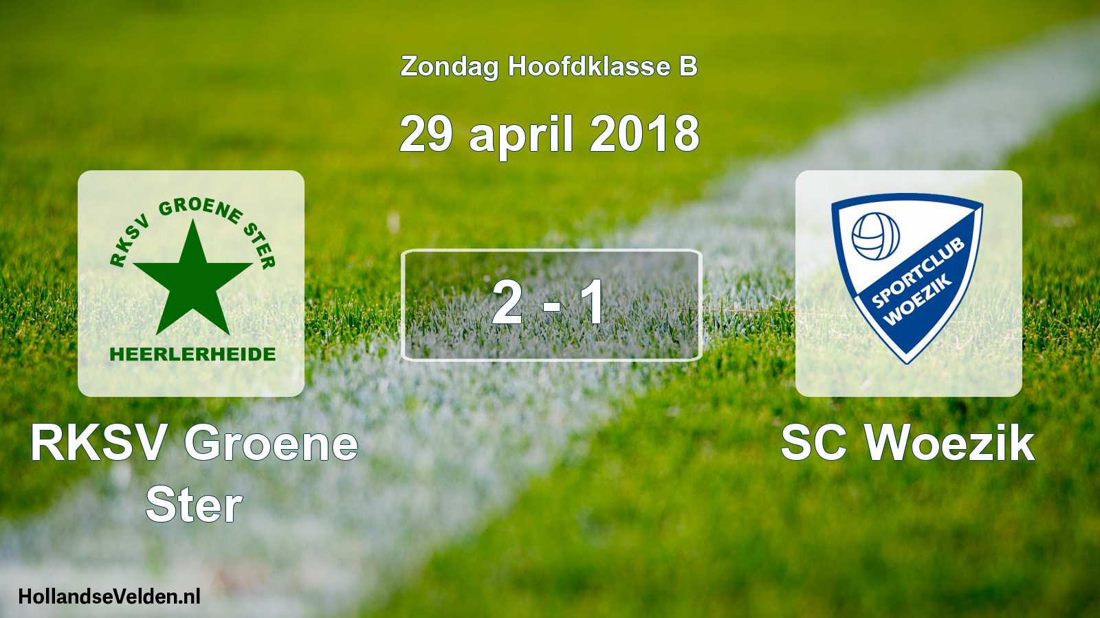Total number of matches played: RKSV Groene Ster - SC Woezik 2 - 1 (29 April 2018)