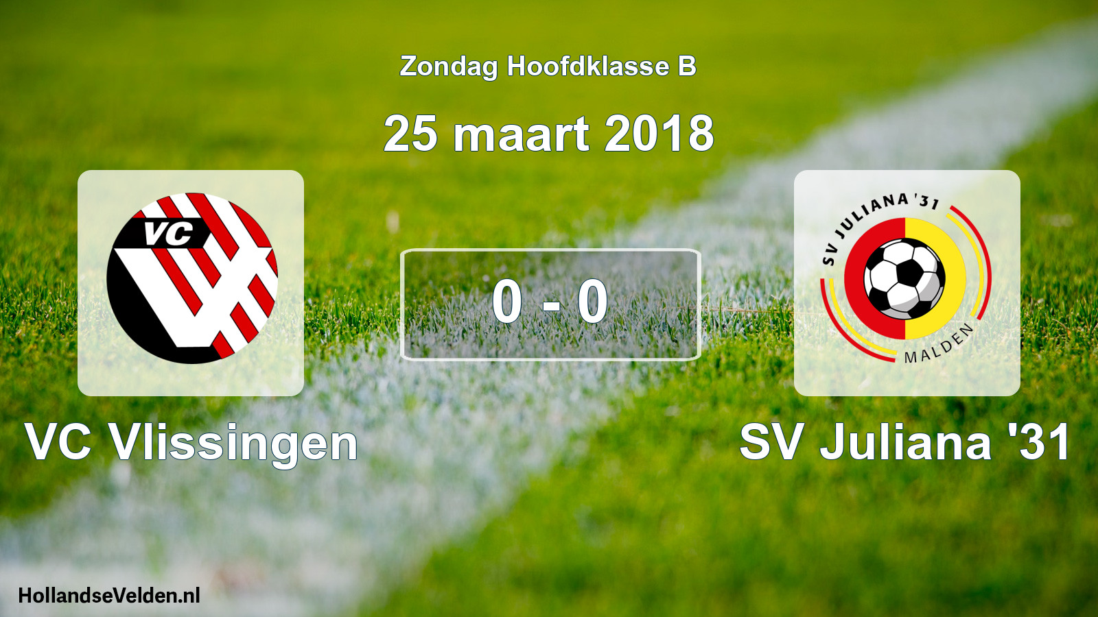 Total number of matches played: VC Vlissingen - SV Juliana '31 0 - 0 (25 March 2018)