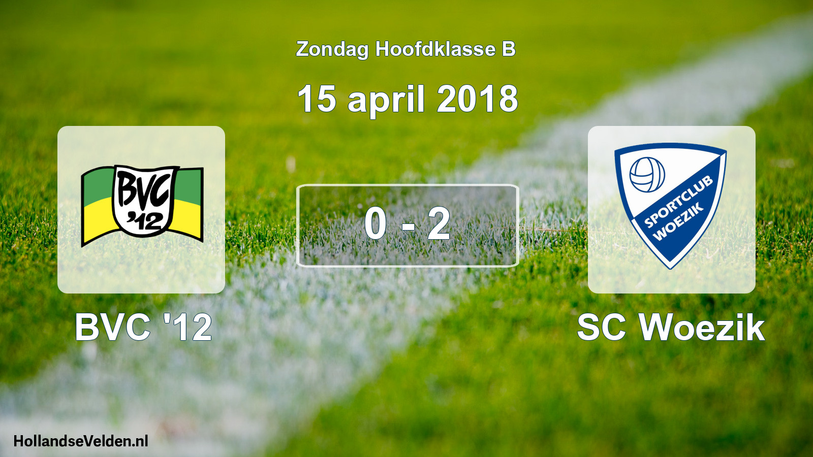 Total number of matches played: BVC '12 - SC Woezik 0 - 2 (15 April 2018)