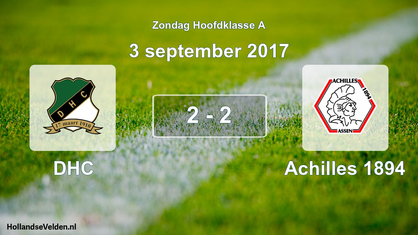 Total number of matches played: DHC - Achilles 1894 2 - 2 (3 September 2017)