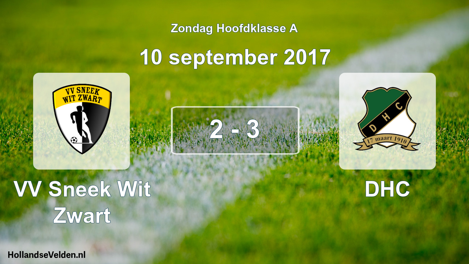 Total number of matches played: VV Sneek Wit Zwart - DHC 2 - 3 (10 September 2017)