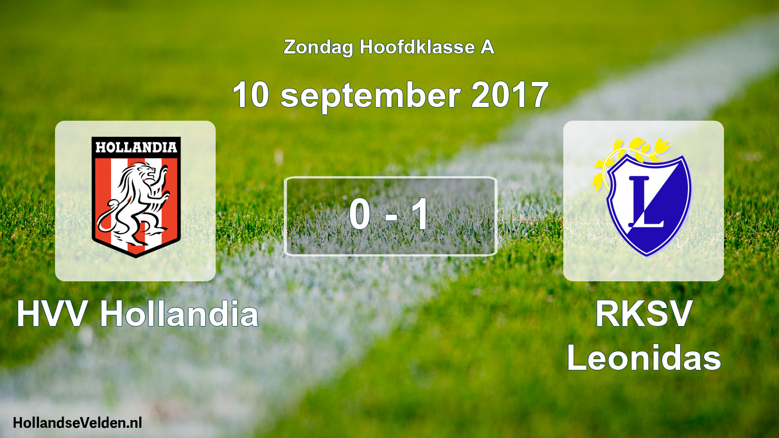 Total number of matches played: HVV Hollandia - RKSV Leonidas 0 - 1 (10 September 2017)