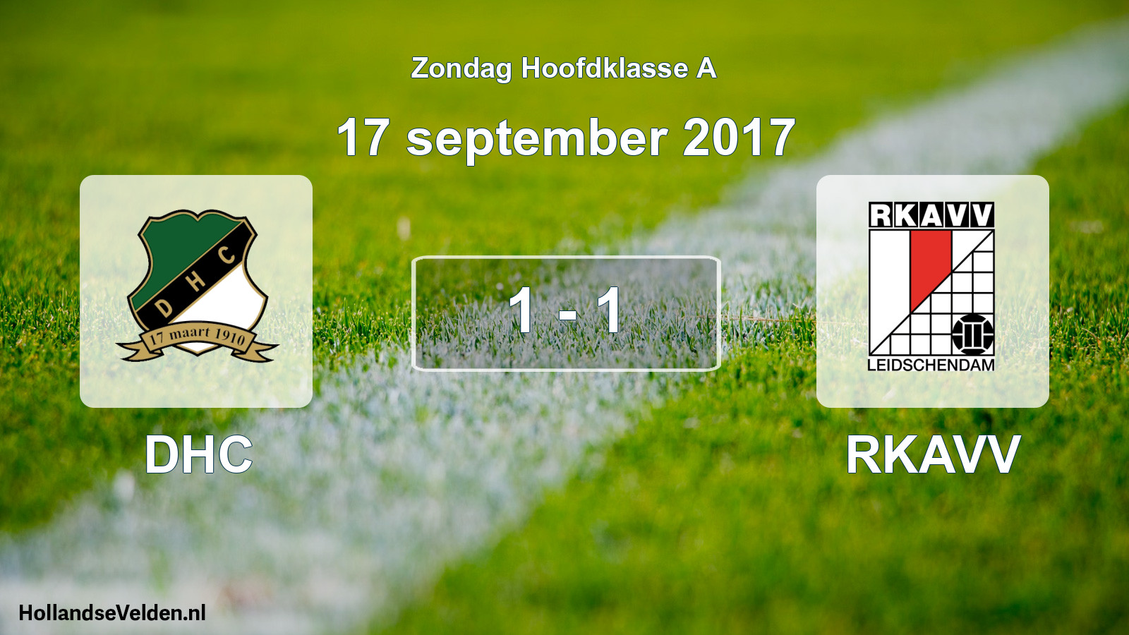 Total number of matches played: DHC - RKAVV 1 - 1 (17 September 2017)