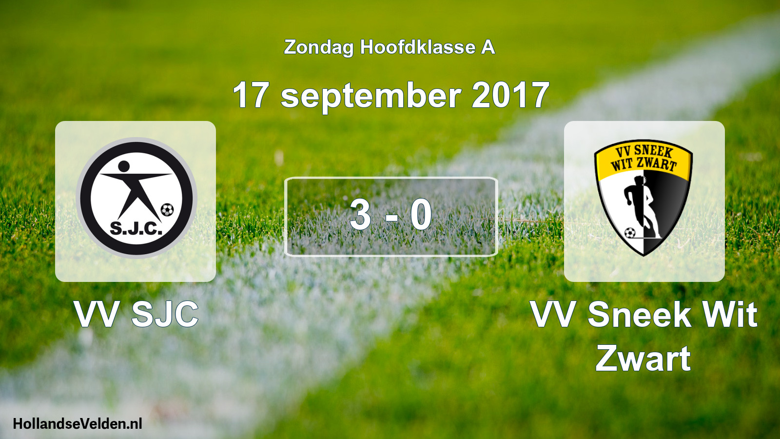 Total number of matches played: VV SJC - VV Sneek Wit Zwart 3 - 0 (17 September 2017)