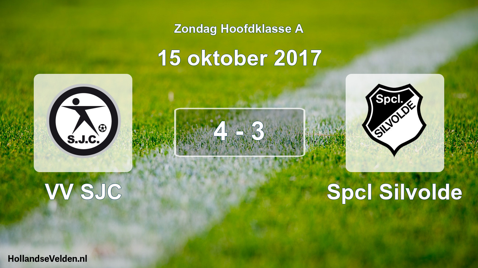 Total number of matches played: VV SJC - Spcl Silvolde 4 - 3 (15 October 2017)