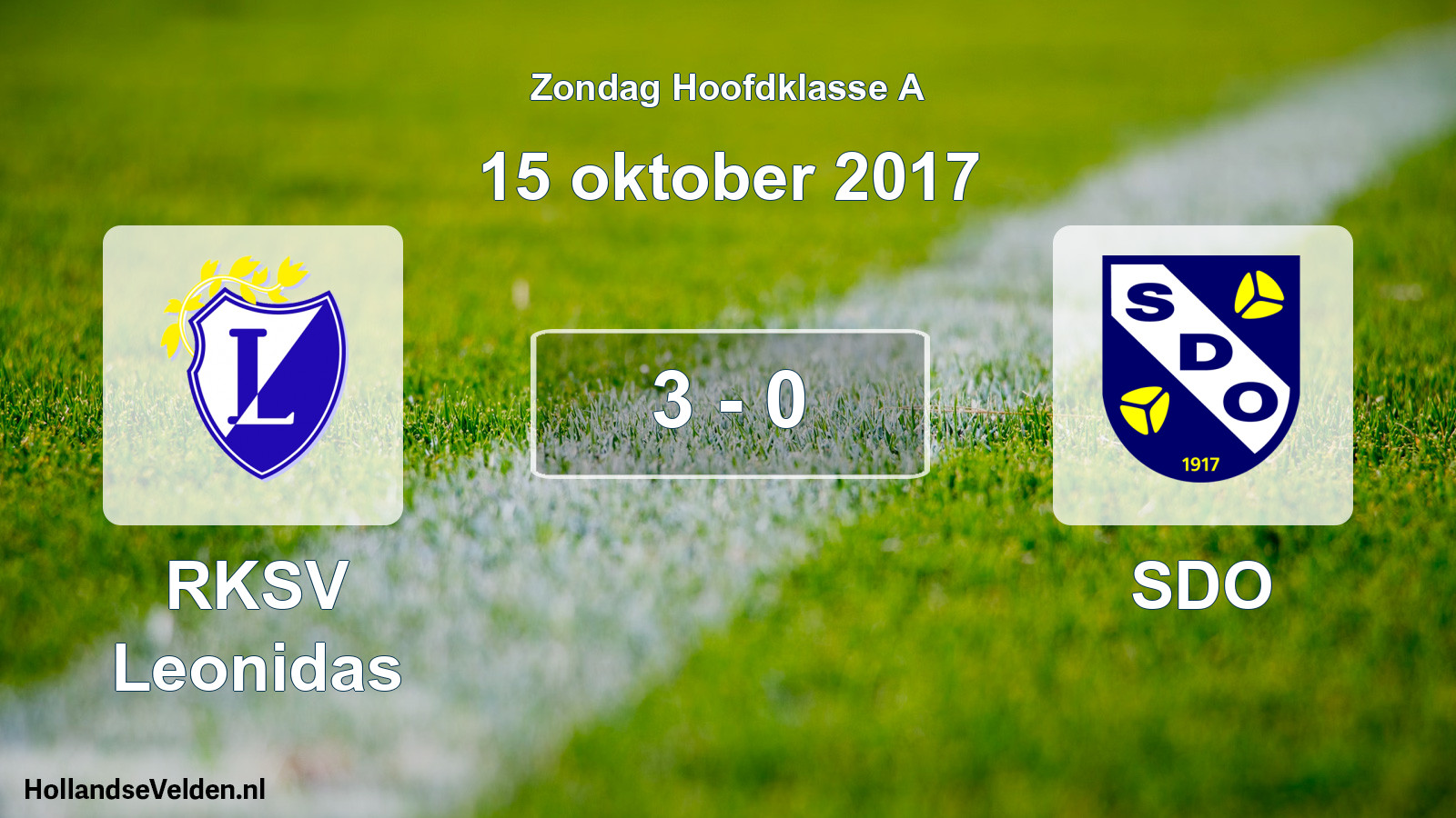 Total number of matches played: RKSV Leonidas - SDO 3 - 0 (15 October 2017)