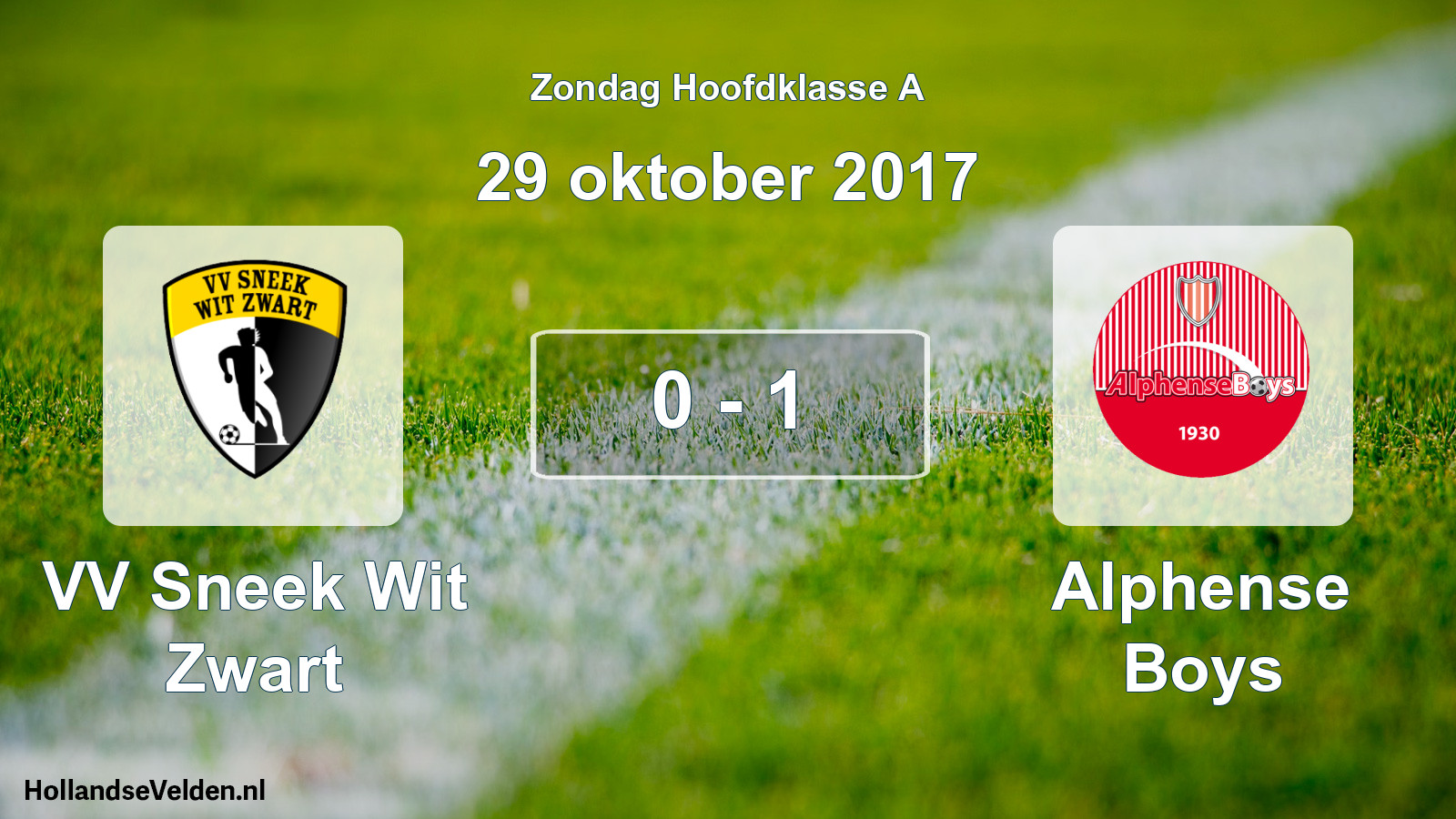 Total number of matches played: VV Sneek Wit Zwart - Alphense Boys 0 - 1 (29 October 2017)