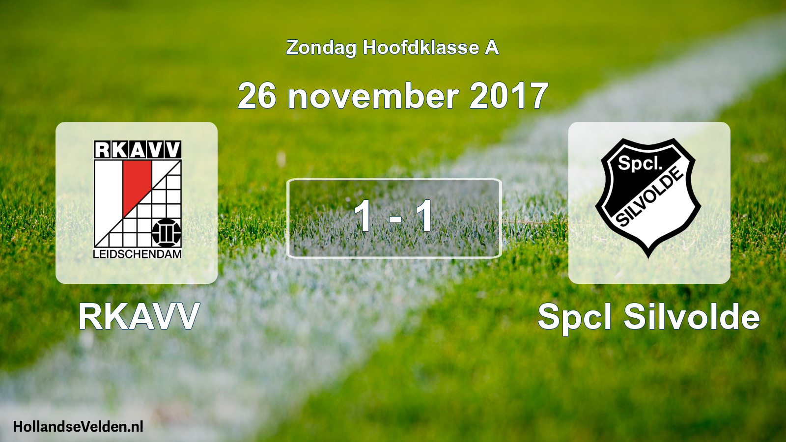 Total number of matches played: RKAVV - Spcl Silvolde 1 - 1 (26 November 2017)