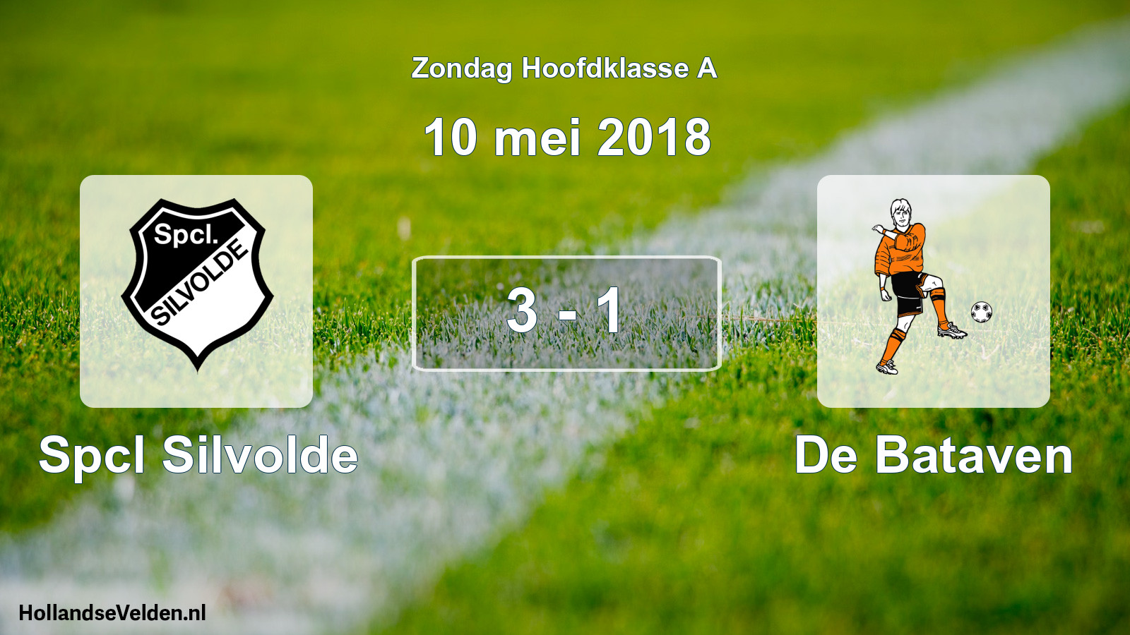 Total number of matches played: Spcl Silvolde - De Bataven 3 - 1 (10 May 2018)