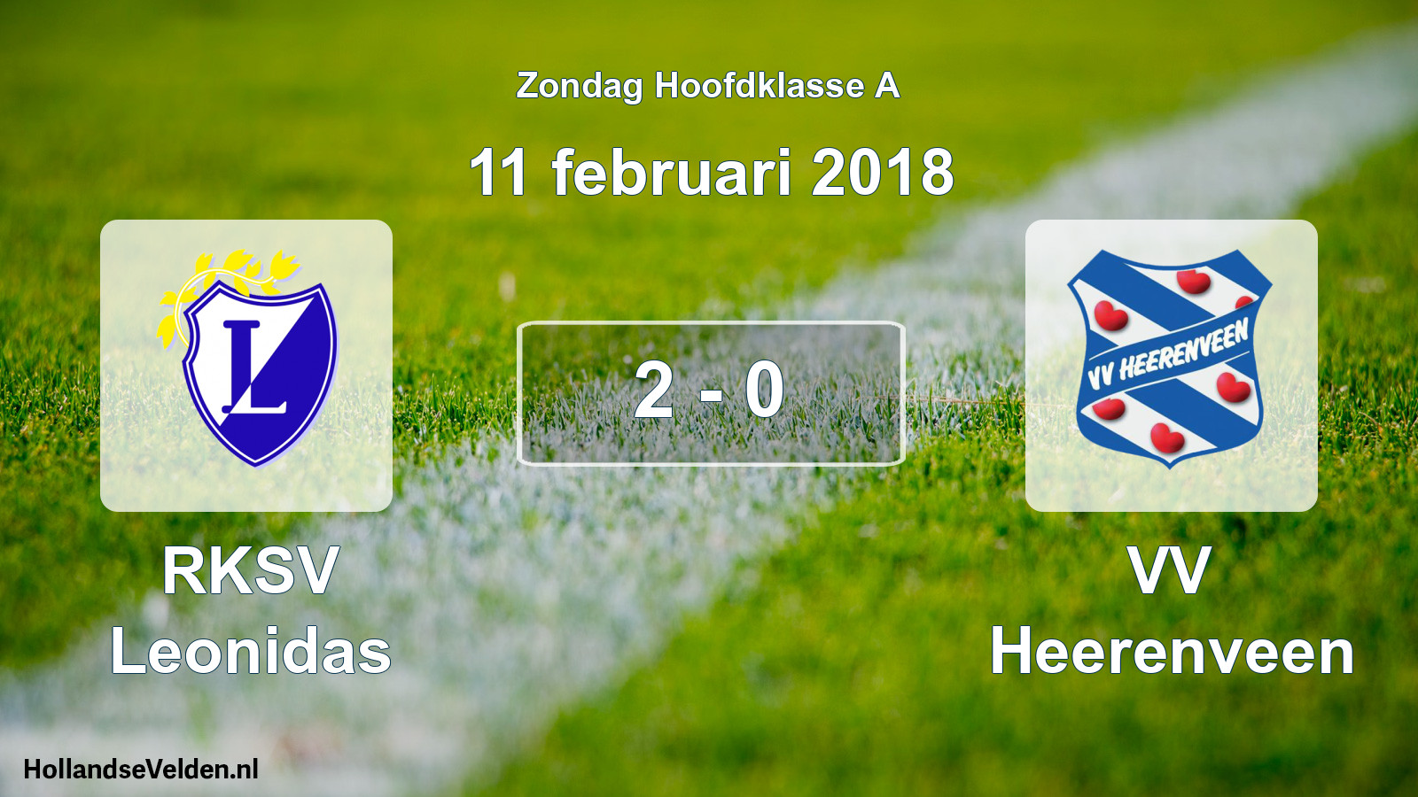 Total number of matches played: RKSV Leonidas - VV Heerenveen 2 - 0 (11 February 2018)