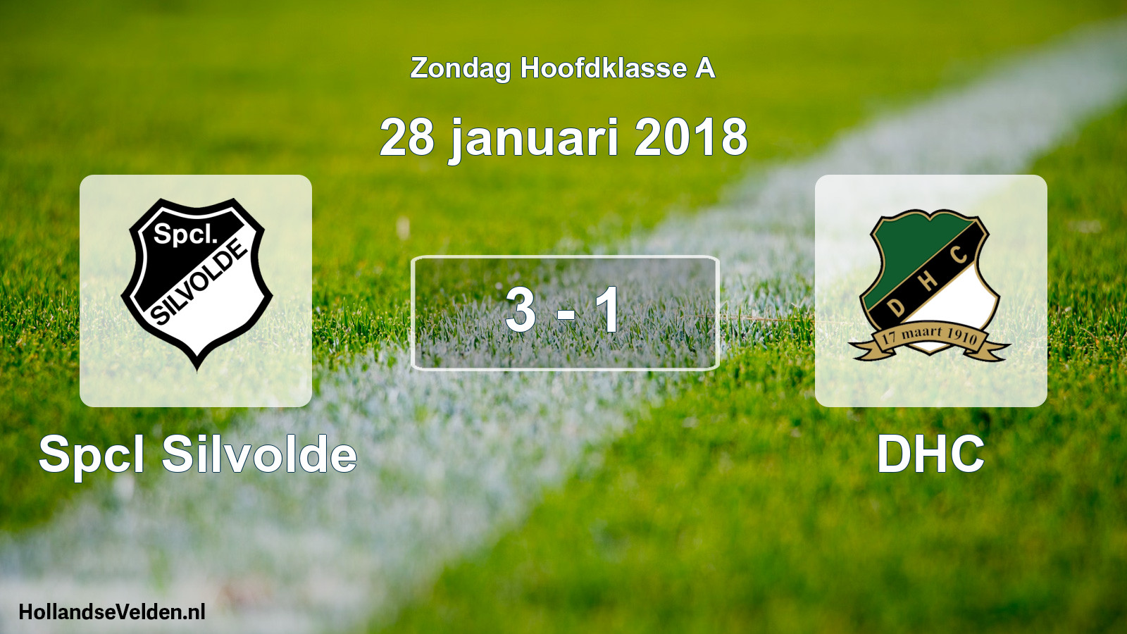 Total number of matches played: Spcl Silvolde - DHC 3 - 1 (28 January 2018)