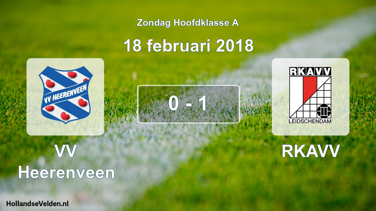 Total number of matches played: VV Heerenveen - RKAVV 0 - 1 (18 February 2018)