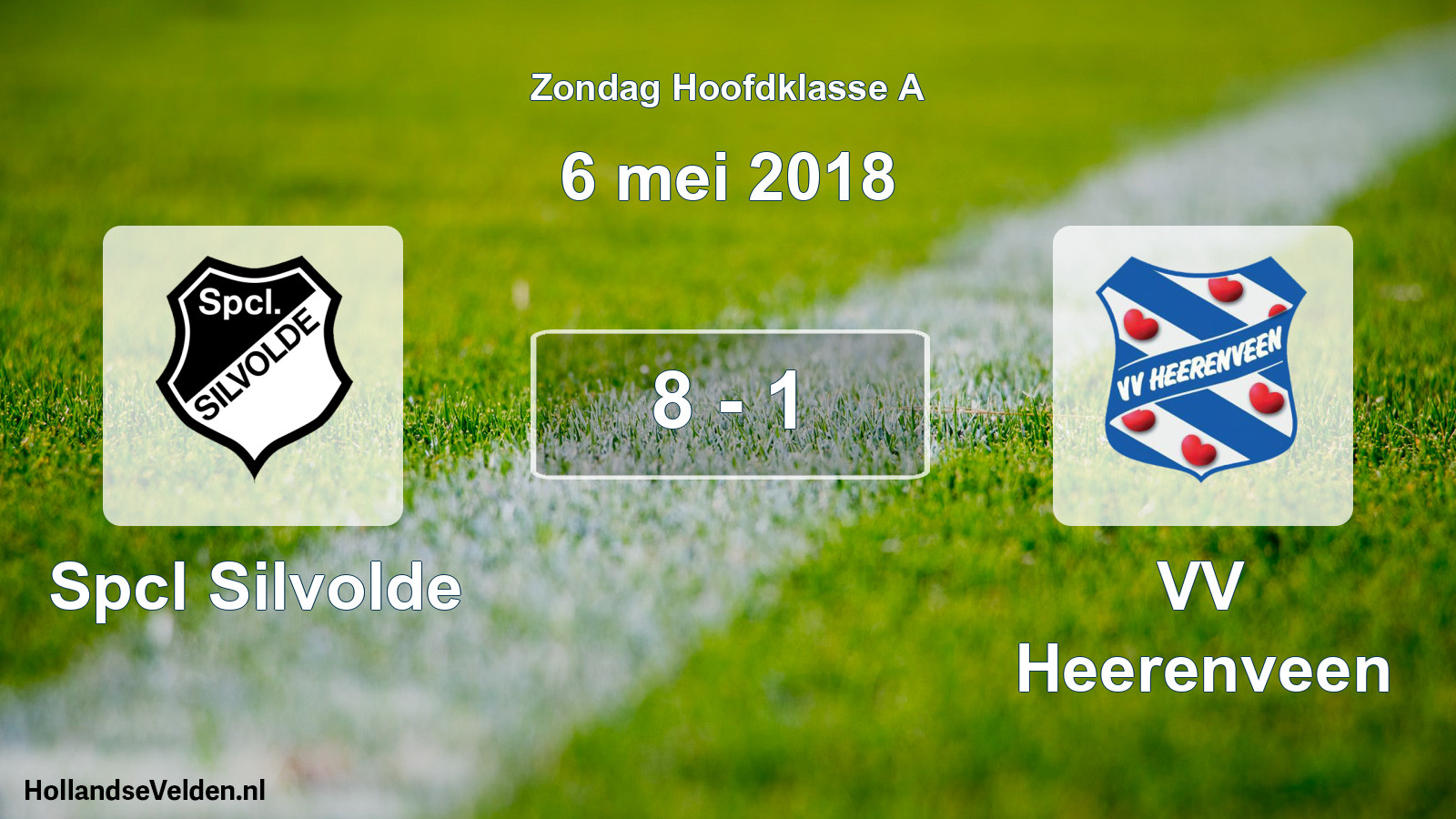 Total number of matches played: Spcl Silvolde - VV Heerenveen 8 - 1 (6 May 2018)