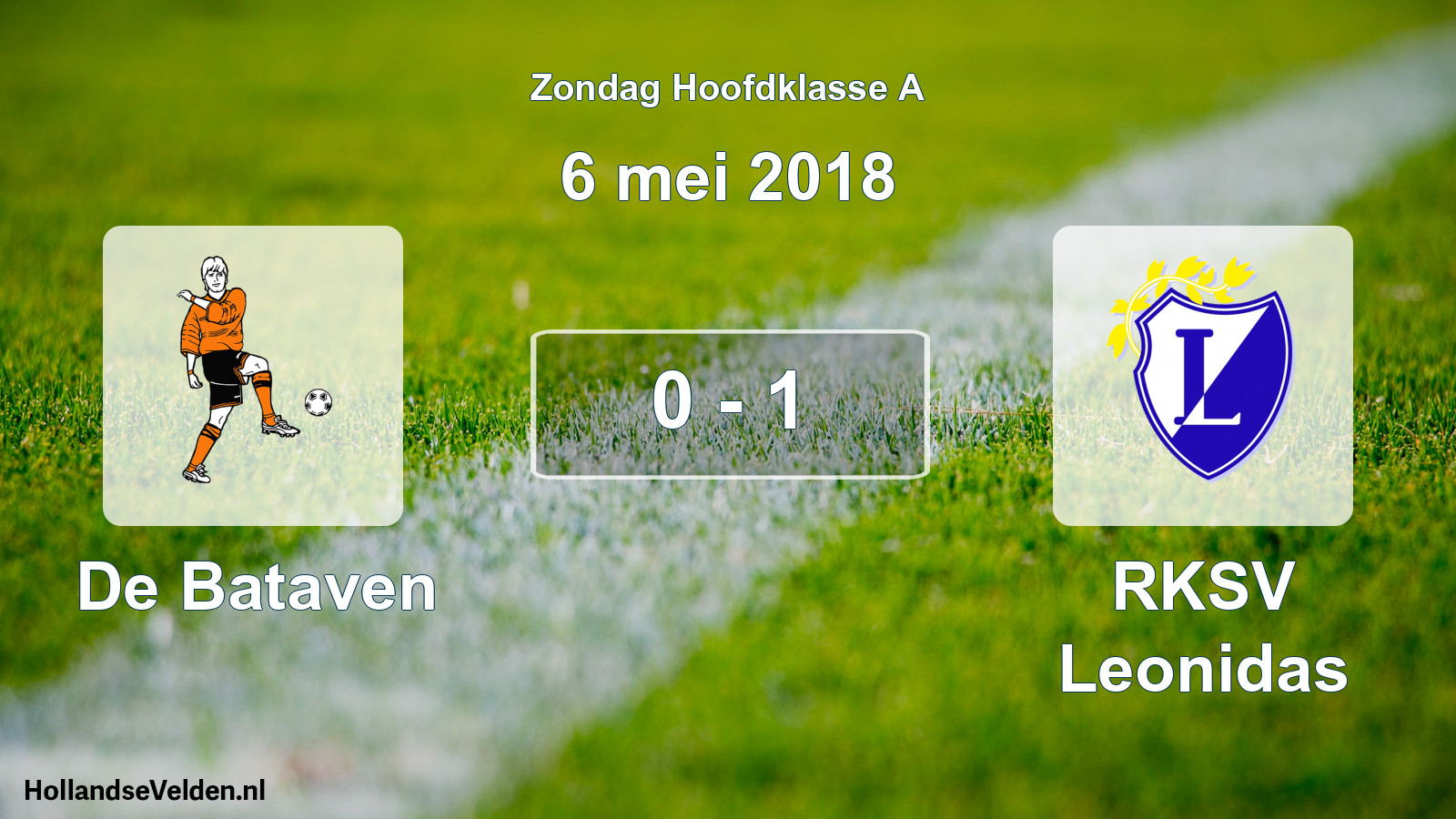 Total number of matches played: De Bataven - RKSV Leonidas 0 - 1 (6 May 2018)