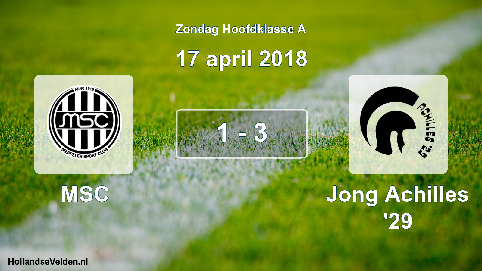 Total number of matches played: MSC - Jong Achilles '29 1 - 3 (17 April 2018)