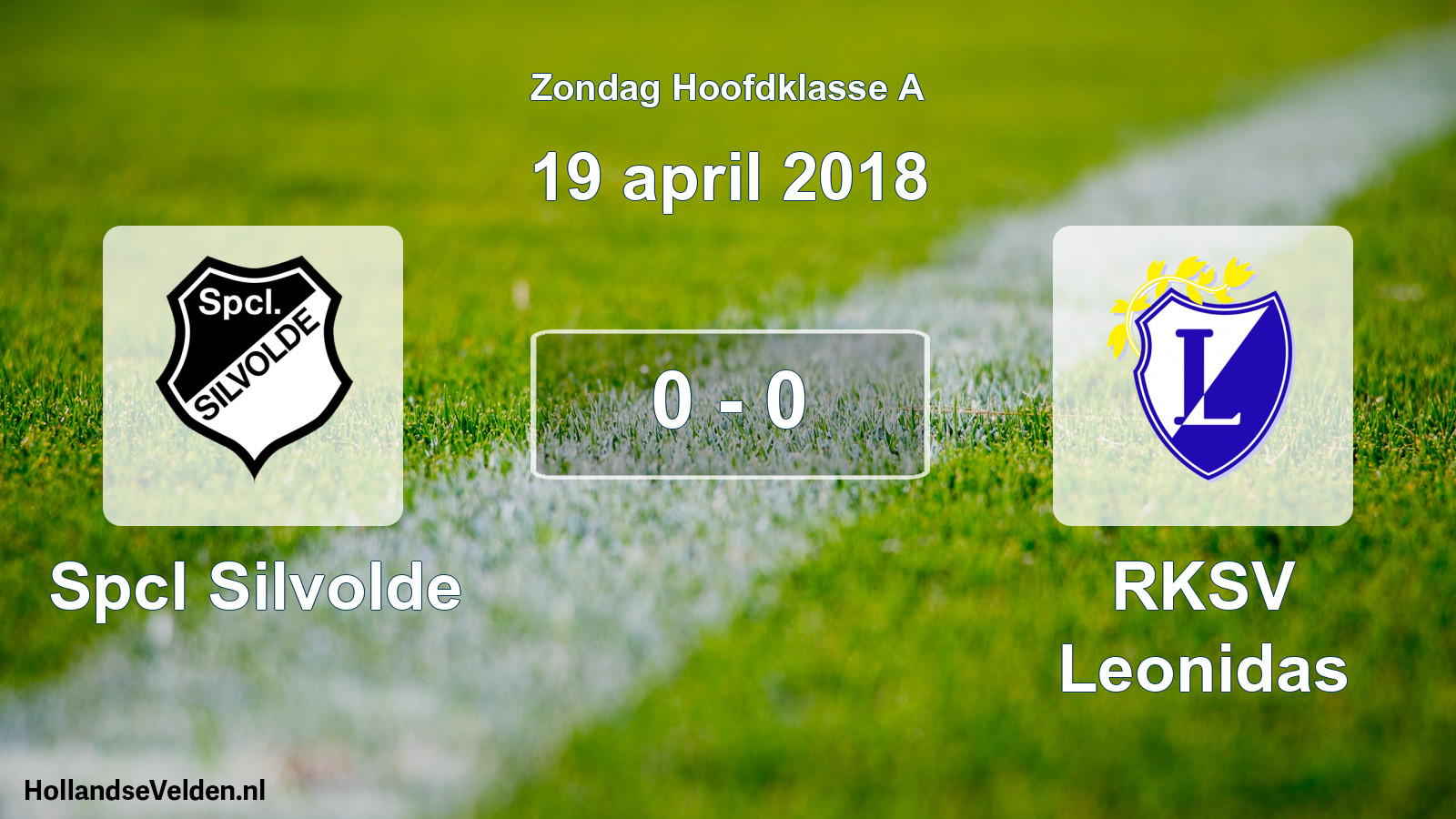 Total number of matches played: Spcl Silvolde - RKSV Leonidas 0 - 0 (19 April 2018)