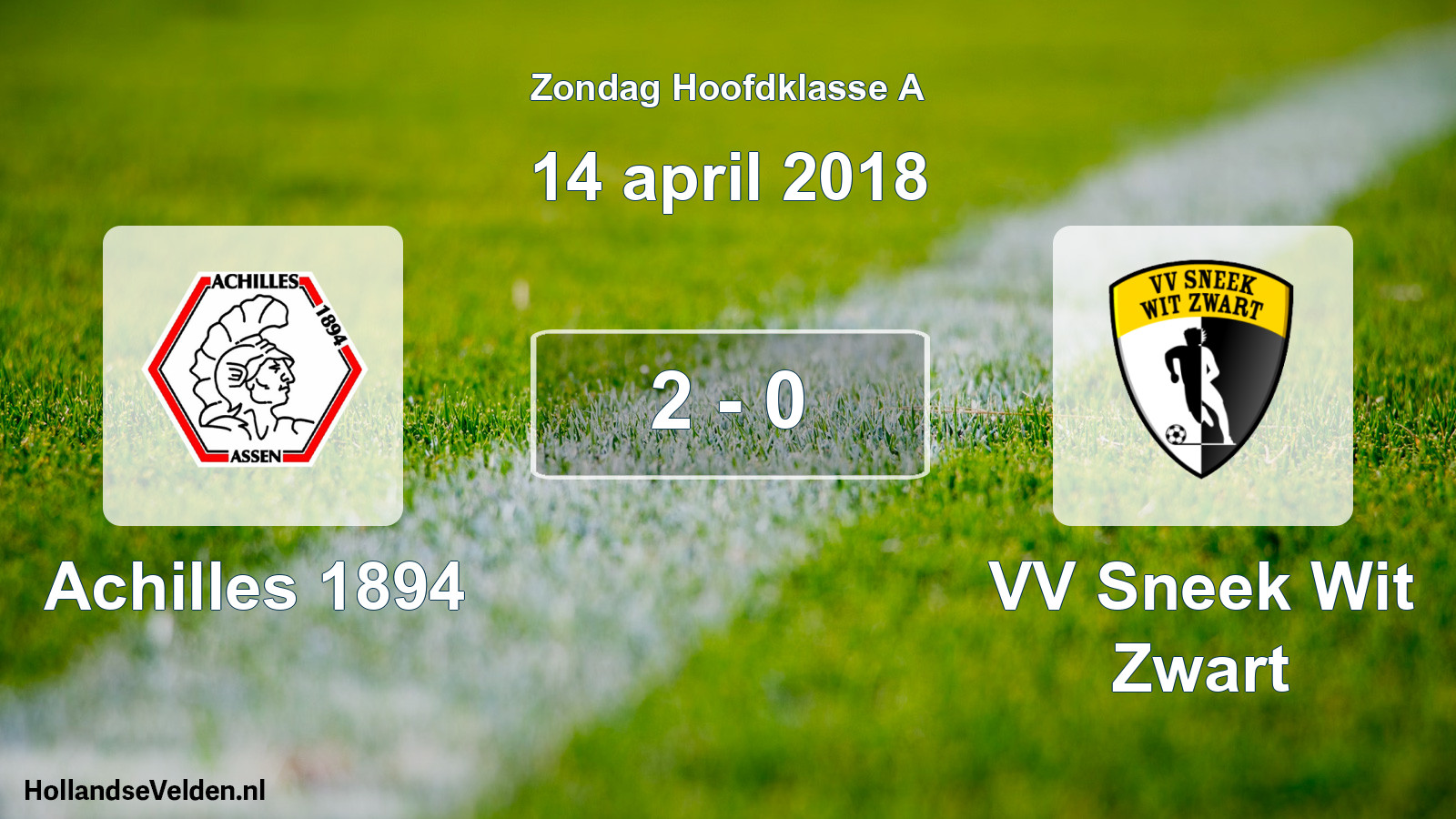 Total number of matches played: Achilles 1894 - VV Sneek Wit Zwart 2 - 0 (14 April 2018)
