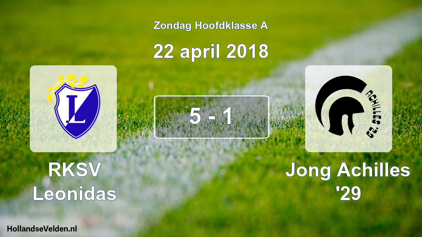 Total number of matches played: RKSV Leonidas - Jong Achilles '29 5 - 1 (22 April 2018)