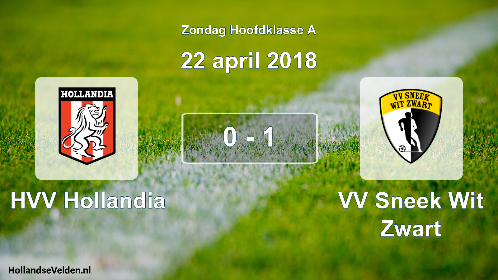Total number of matches played: HVV Hollandia - VV Sneek Wit Zwart 0 - 1 (22 April 2018)