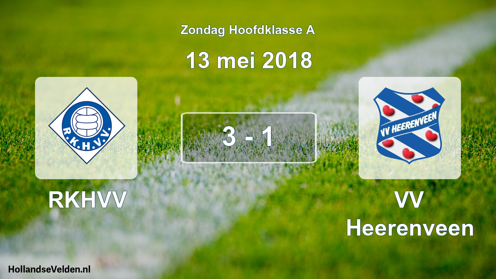 Total number of matches played: RKHVV - VV Heerenveen 3 - 1 (13 May 2018)