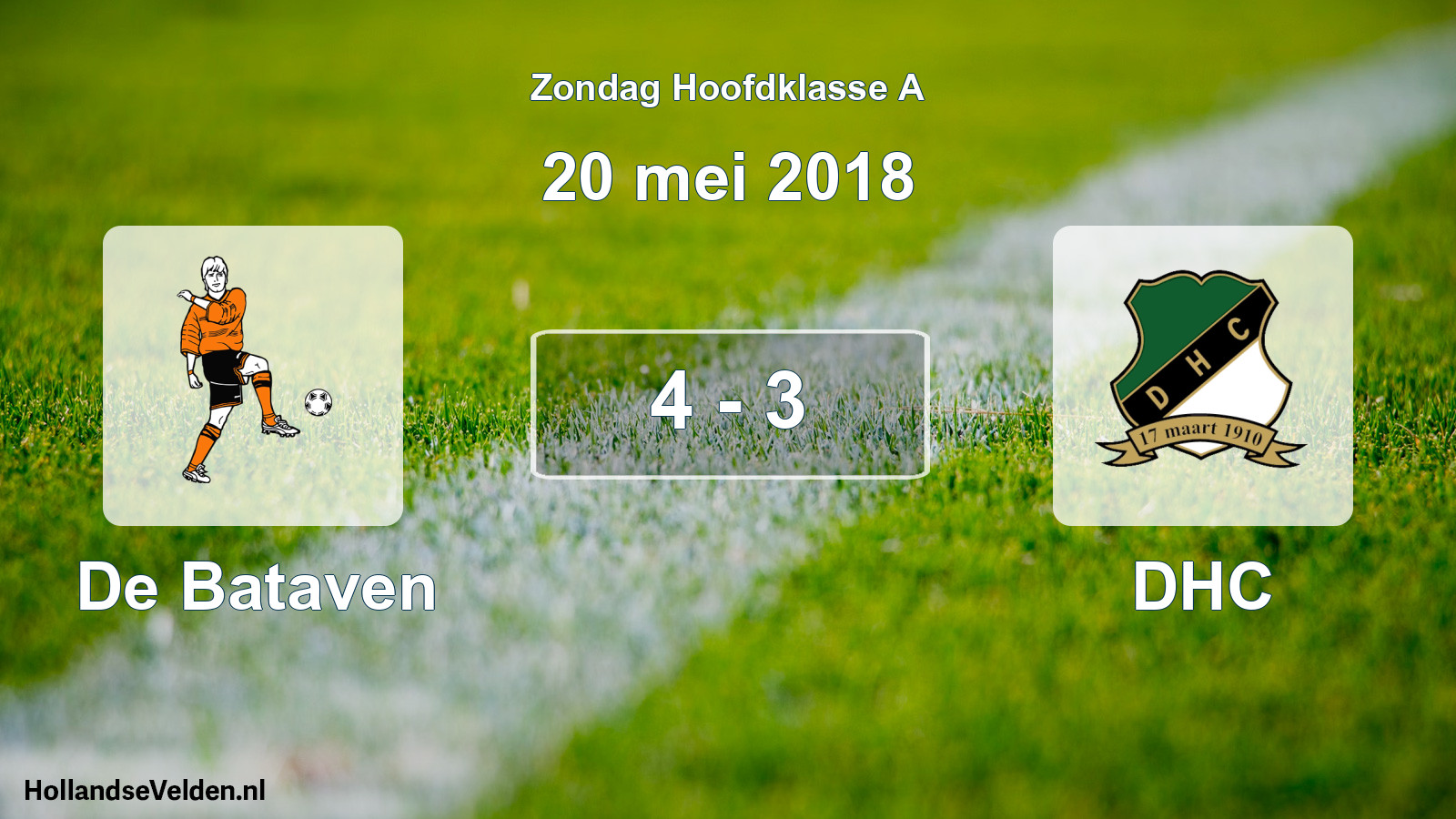 Total number of matches played: De Bataven - DHC 4 - 3 (20 May 2018)