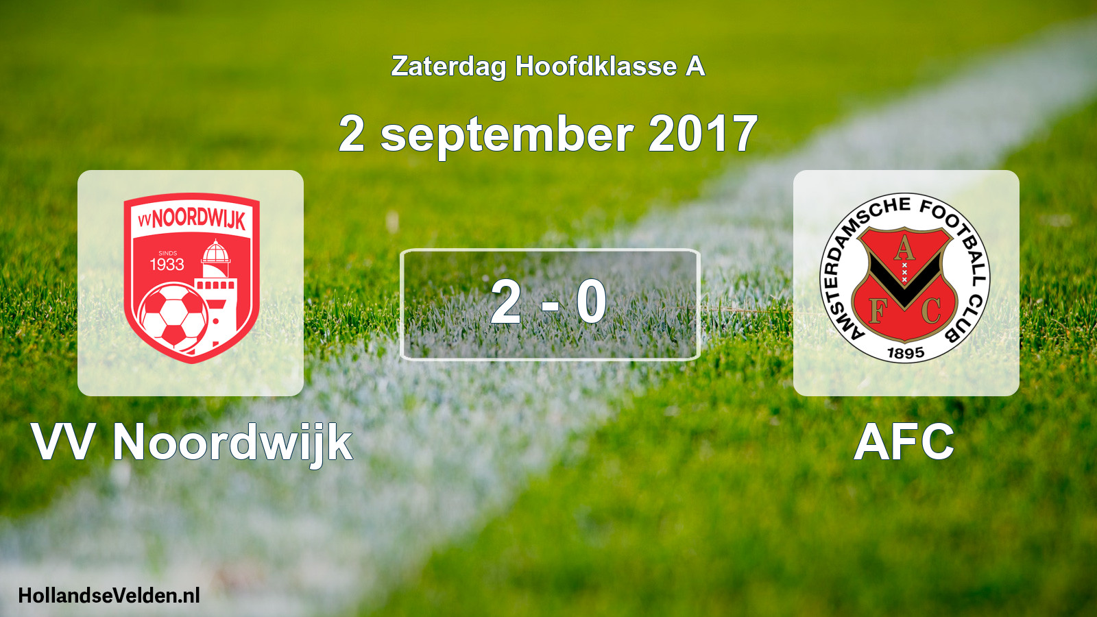 Total number of matches played: VV Noordwijk - AFC 2 - 0 (2 September 2017)