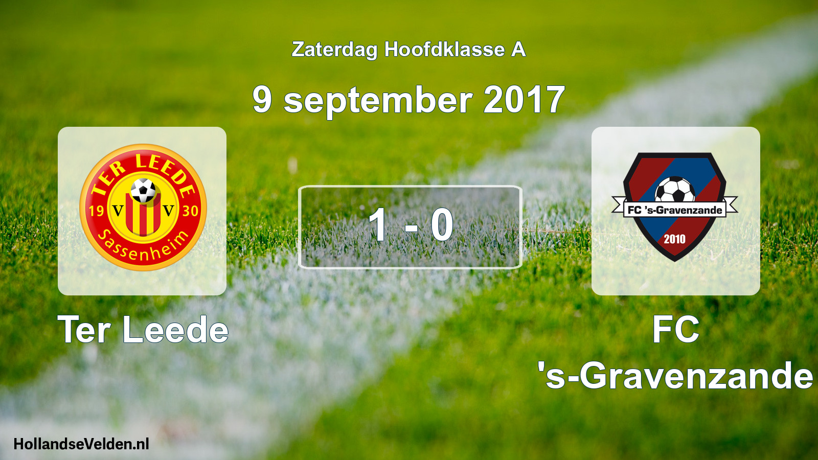 Total number of matches played: Ter Leede - FC 's-Gravenzande 1 - 0 (9 September 2017)