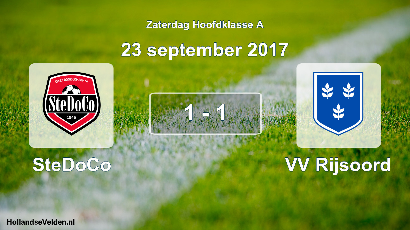Total number of matches played: SteDoCo - VV Rijsoord 1 - 1 (23 September 2017)