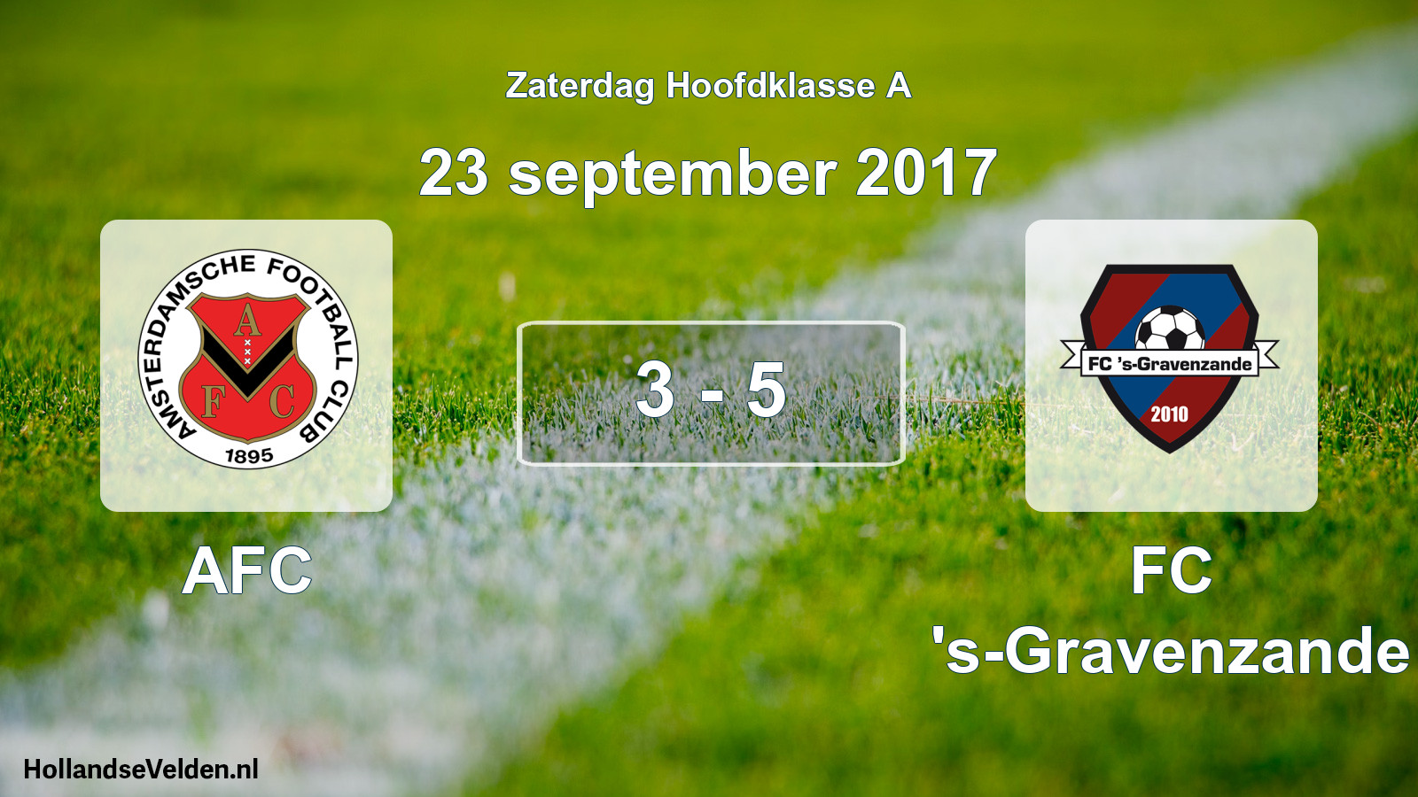 Total number of matches played: AFC - FC 's-Gravenzande 3 - 5 (23 September 2017)