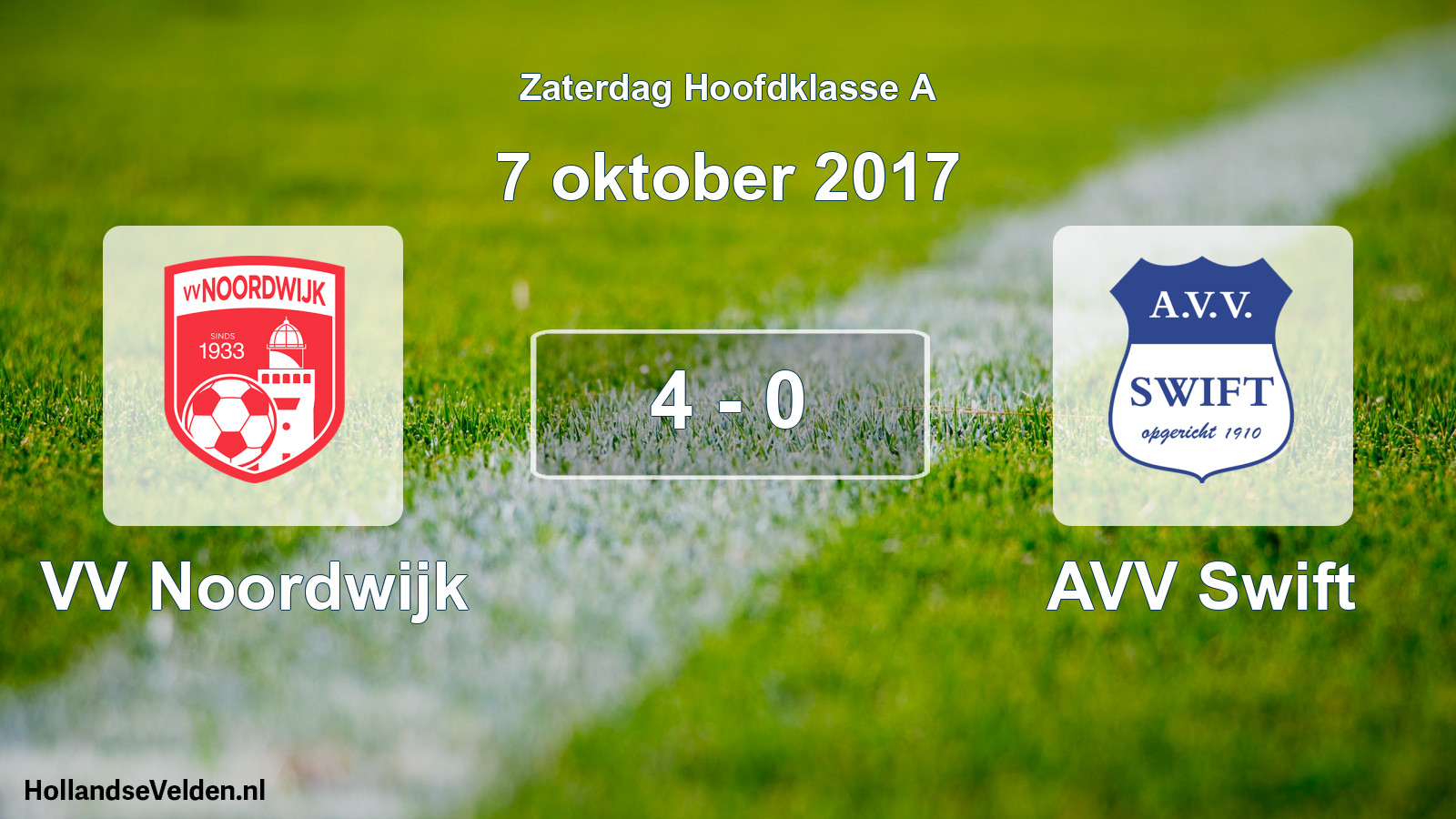 Total number of matches played: VV Noordwijk - AVV Swift 4 - 0 (7 October 2017)